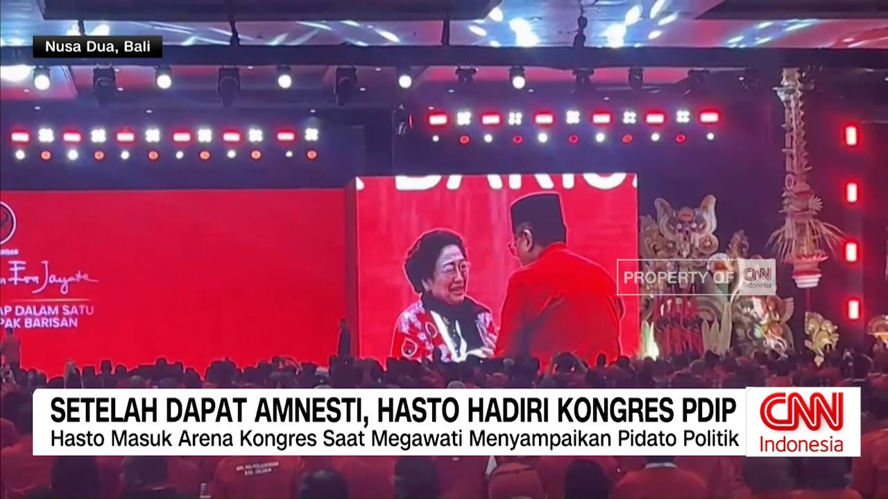 Setelah Dapat Amnesti, Hasto Hadiri Kongres PDI-P