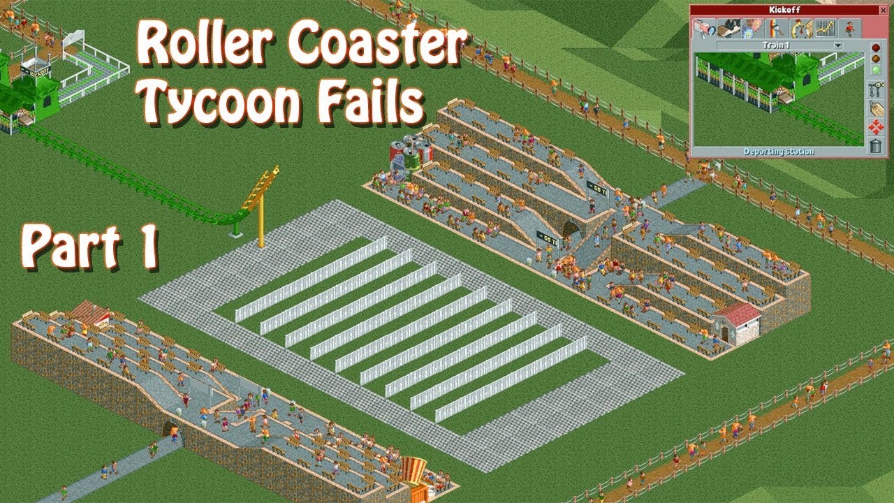 RollerCoaster Tycoon Crashes, Fails and Ridiculous Designs