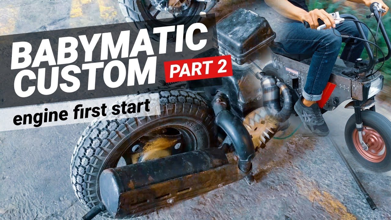 QINGQI BABYMATIC 50cc CUSTOM MOTOCOMPO (Engine First Start) #2