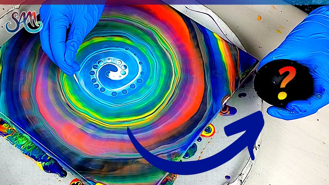 Acrylic Pour Cells - Swipe with Chameleon CELLS effect🌈 Acrylic Pouring | Fluid Painting