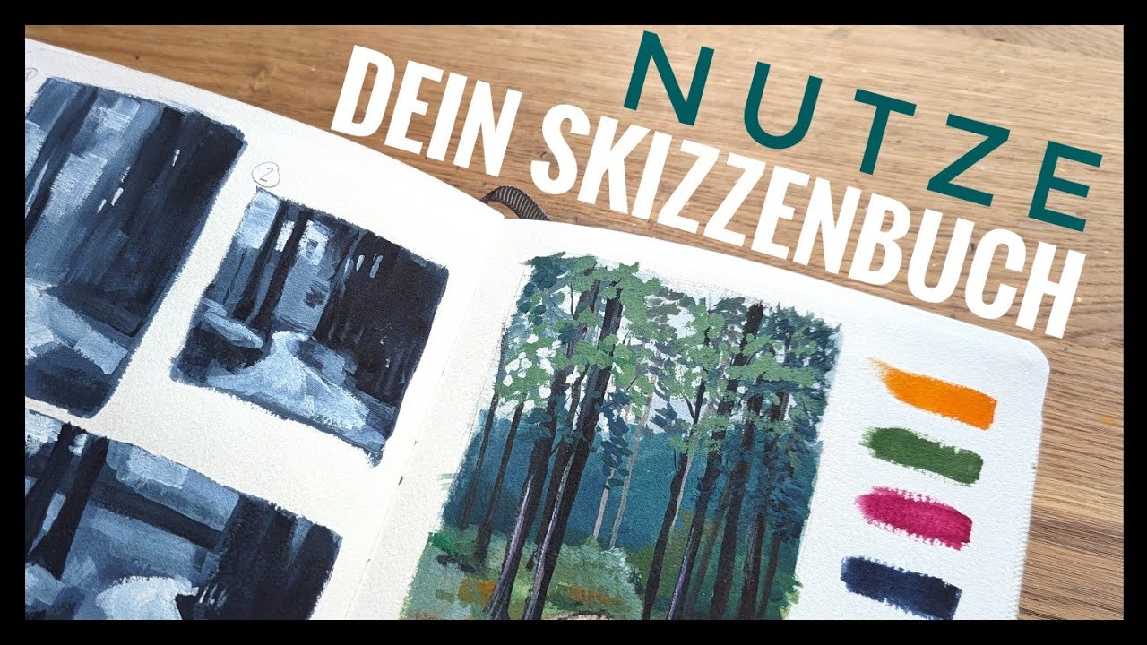 Ich zeige dir 12 WEGE wie ich meine Skizzenbücher verwende - NUTZE dein Skizzenbuch!