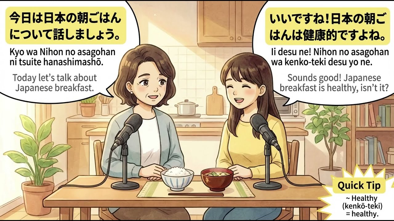 Talking About Japanese Breakfast (日本の朝ごはん) | Japanese Daily Podcast