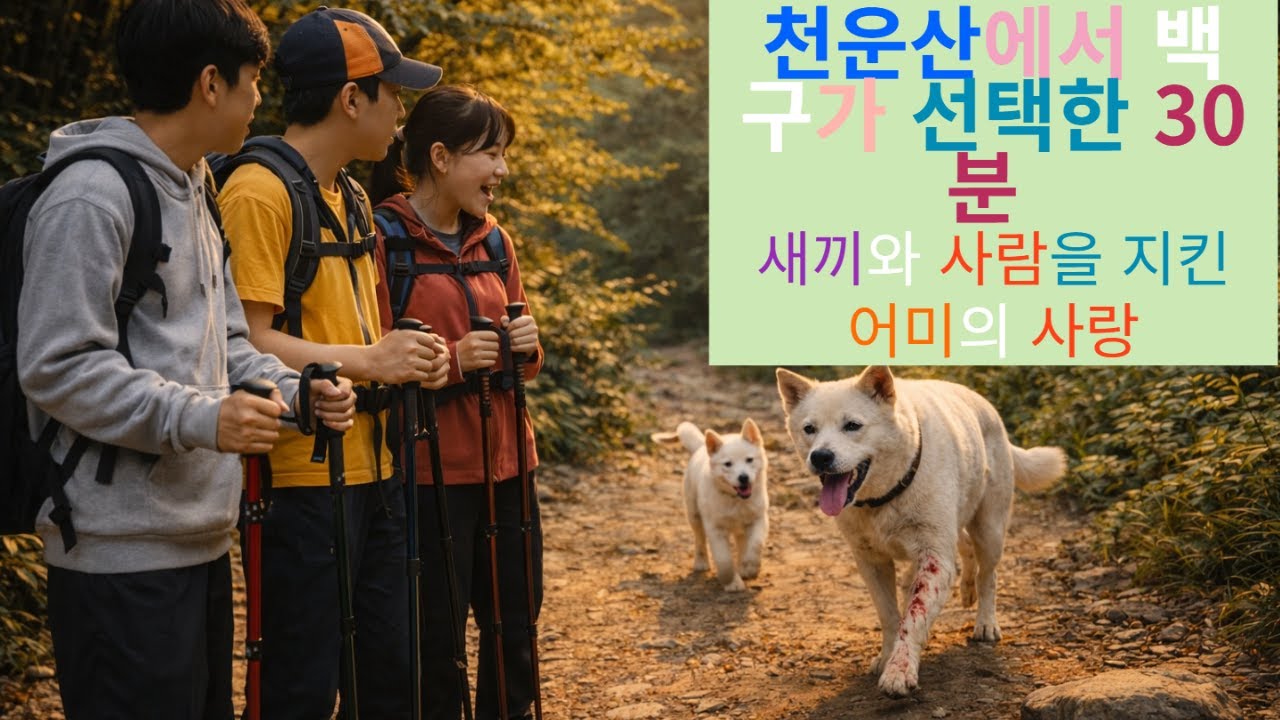 천운산에서 백구가 선택한 30분― 새끼와 사람을 지킨 어미의 사랑