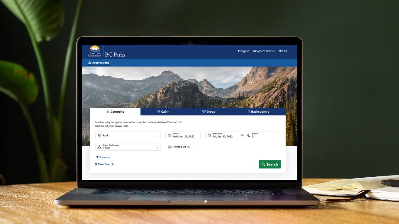 BC Parks New Reservation Service
