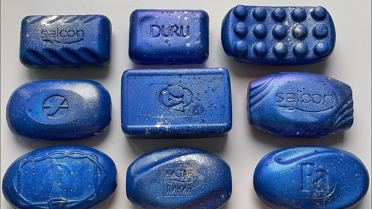 cutting beautifully colored dry soap