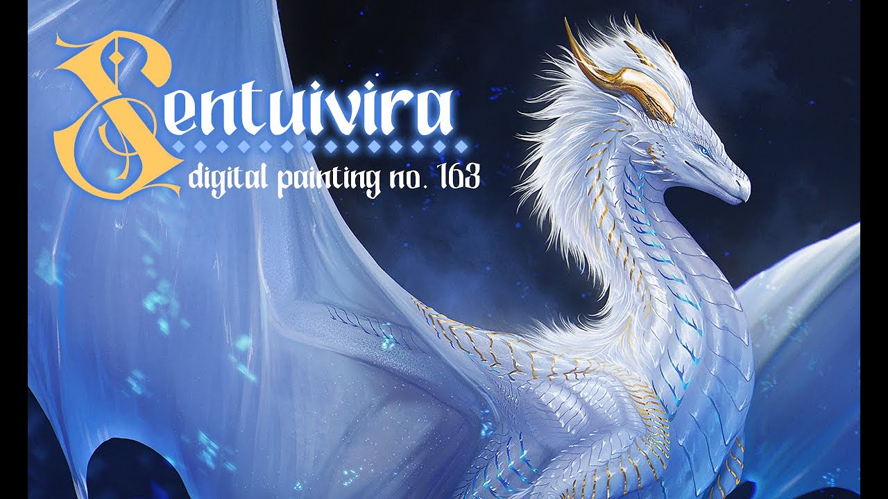 Sentuivira, the white dragon! // Digital painting no. 163