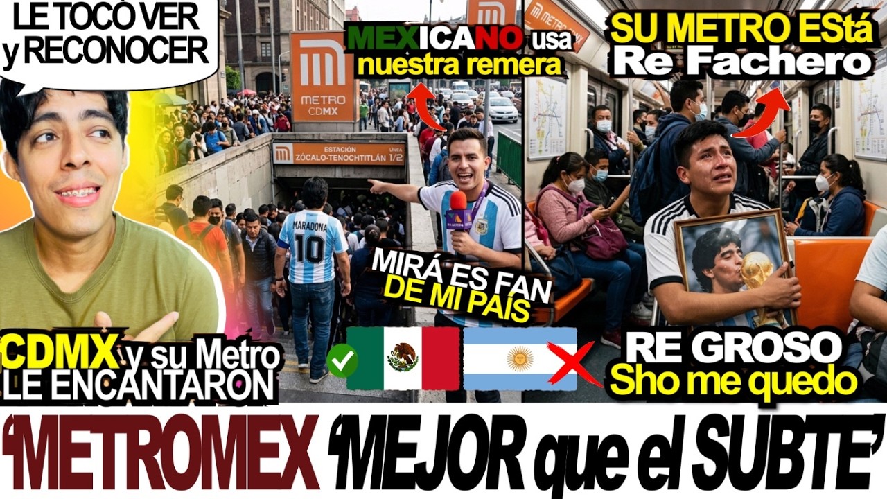 🔵🇦🇷ARGENTINO COMPARA el METRO DE CDMX🇲🇽 con el de BUENOS AIRES🇦🇷, y SE RINDE ante MEXICO🔥