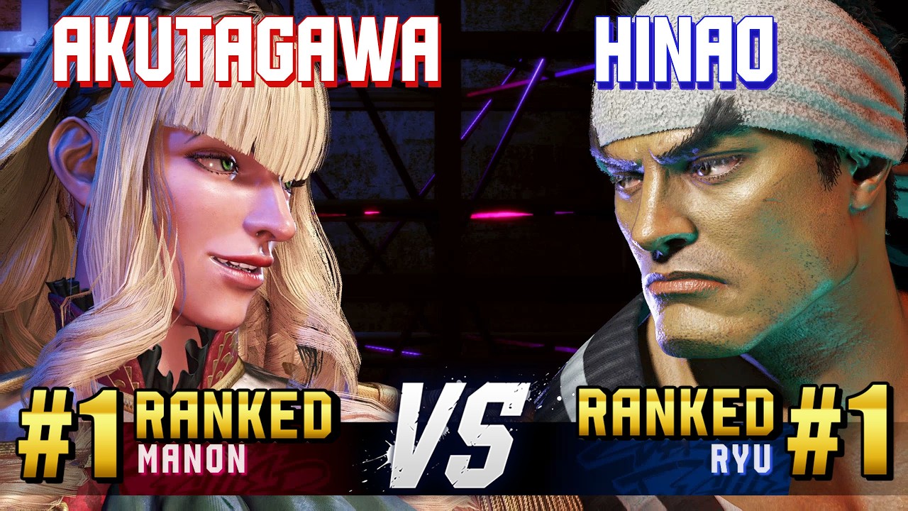 SF6 ▰ AKUTAGAWA (#1 Ranked Manon) vs HINAO (#1 Ranked Ryu) ▰ High Level Gameplay