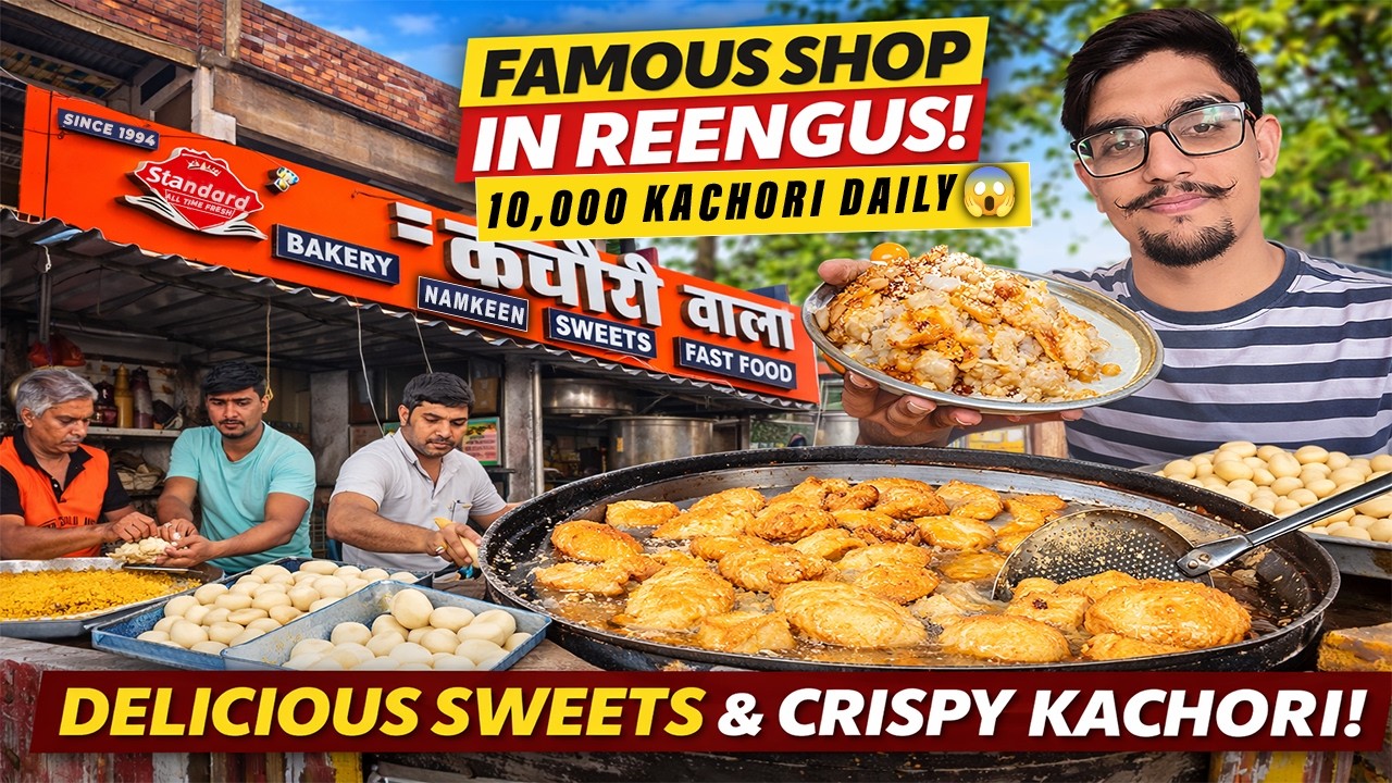 10,000 Kachori Roz!😱 Reengus Ka Famous STANDARD Kachori Wala😍 Aur Desi Ghee ke 150+ Prakarke Mithai❤