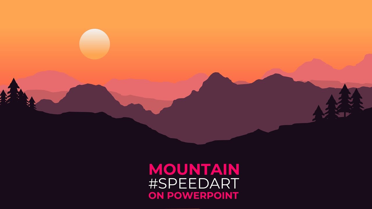 Mountain Speedart on Powerpoint