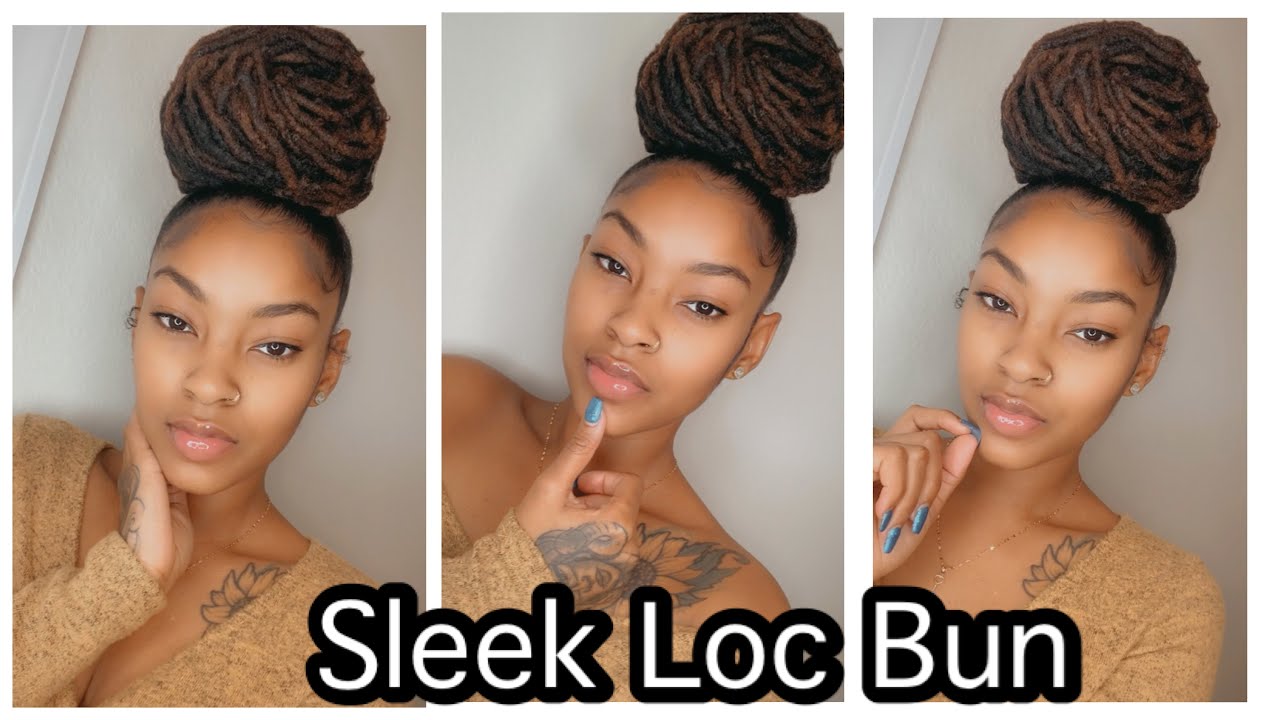 PRETTY & SLEEK LOC BUN TUTORIAL