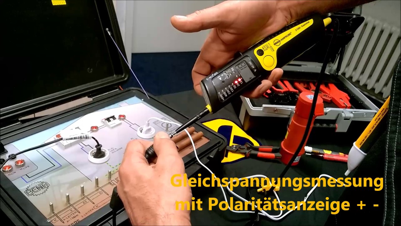 Zweipoliger Spannungsprüfer Lastprüfer Drehfeldanzeiger Widerstandsmessgerät Durchgang 2100 Gamma