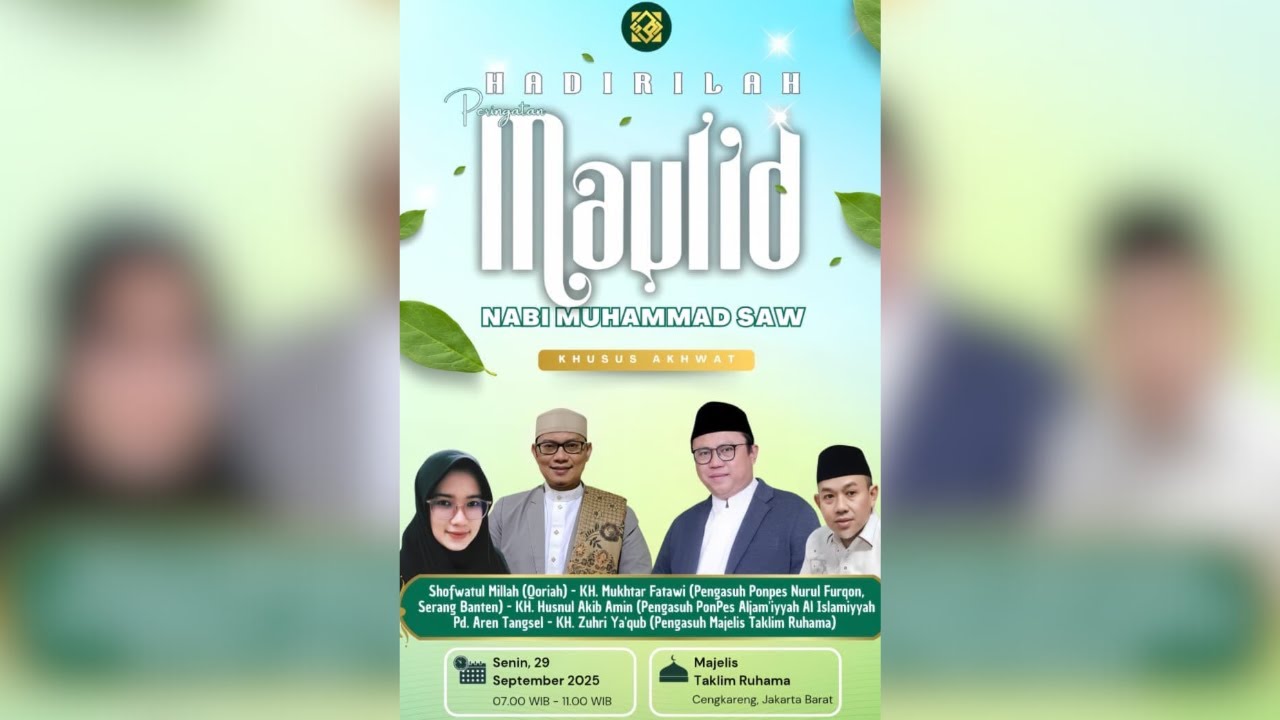 [LIVE] Peringatan Maulid Nabi Muhammad SAW - Majlis Talim Ruhama Jakarta  (29 September 2025)