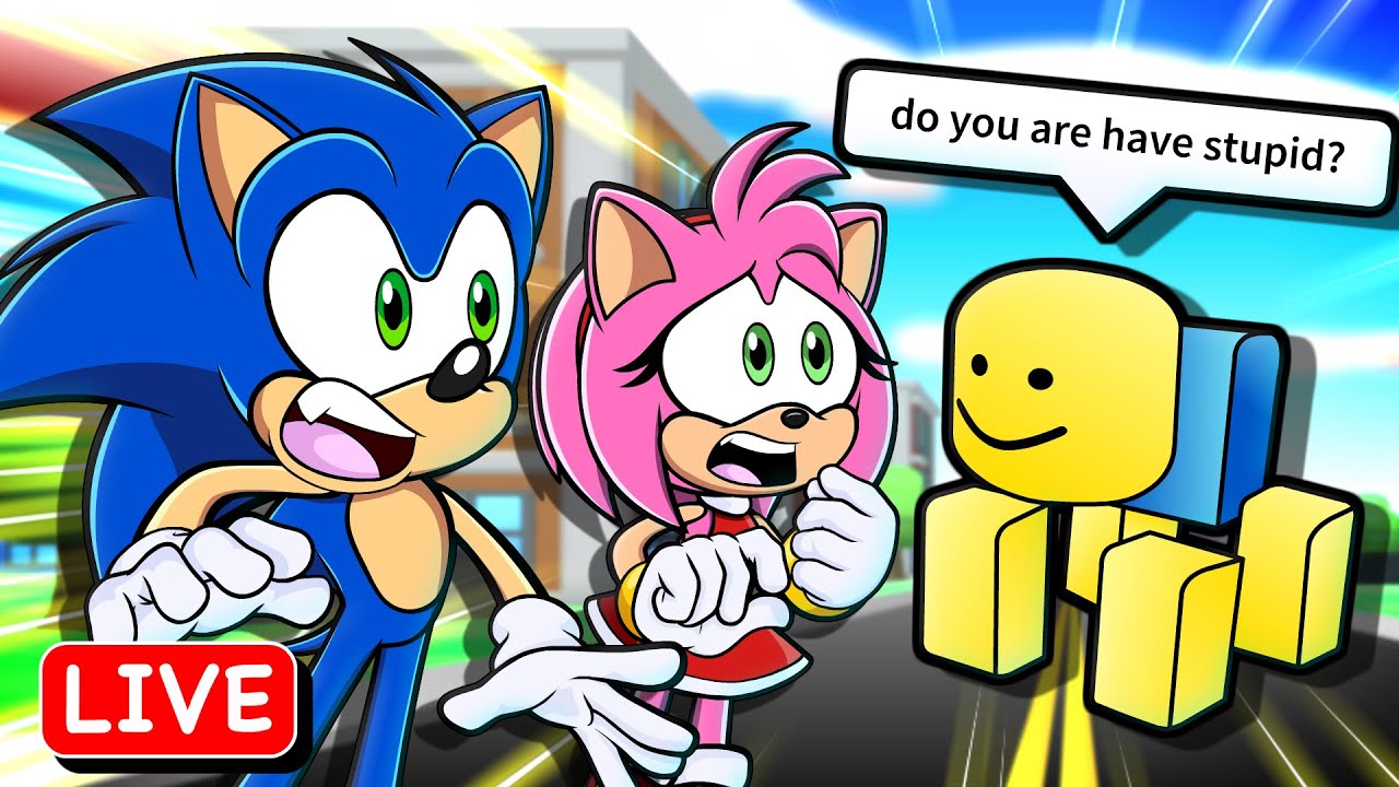Sonic & Amy Play ROBLOX LIVE!