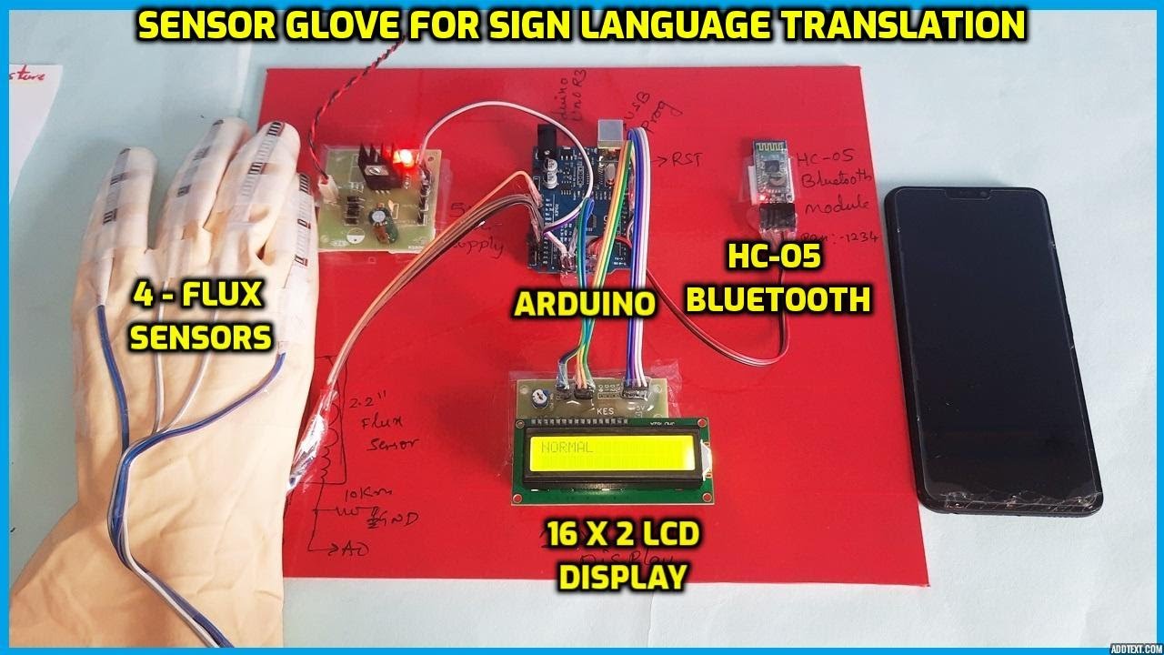 Sensor glove for sign language translation | Arduino based Gestures to Speech Conversion System