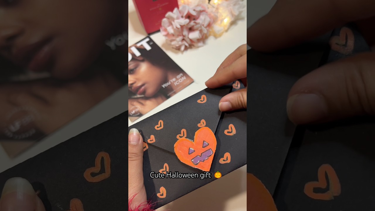 Cute Halloween gift idea 🎃 #diy #halloween #spooky #spookyseason #art