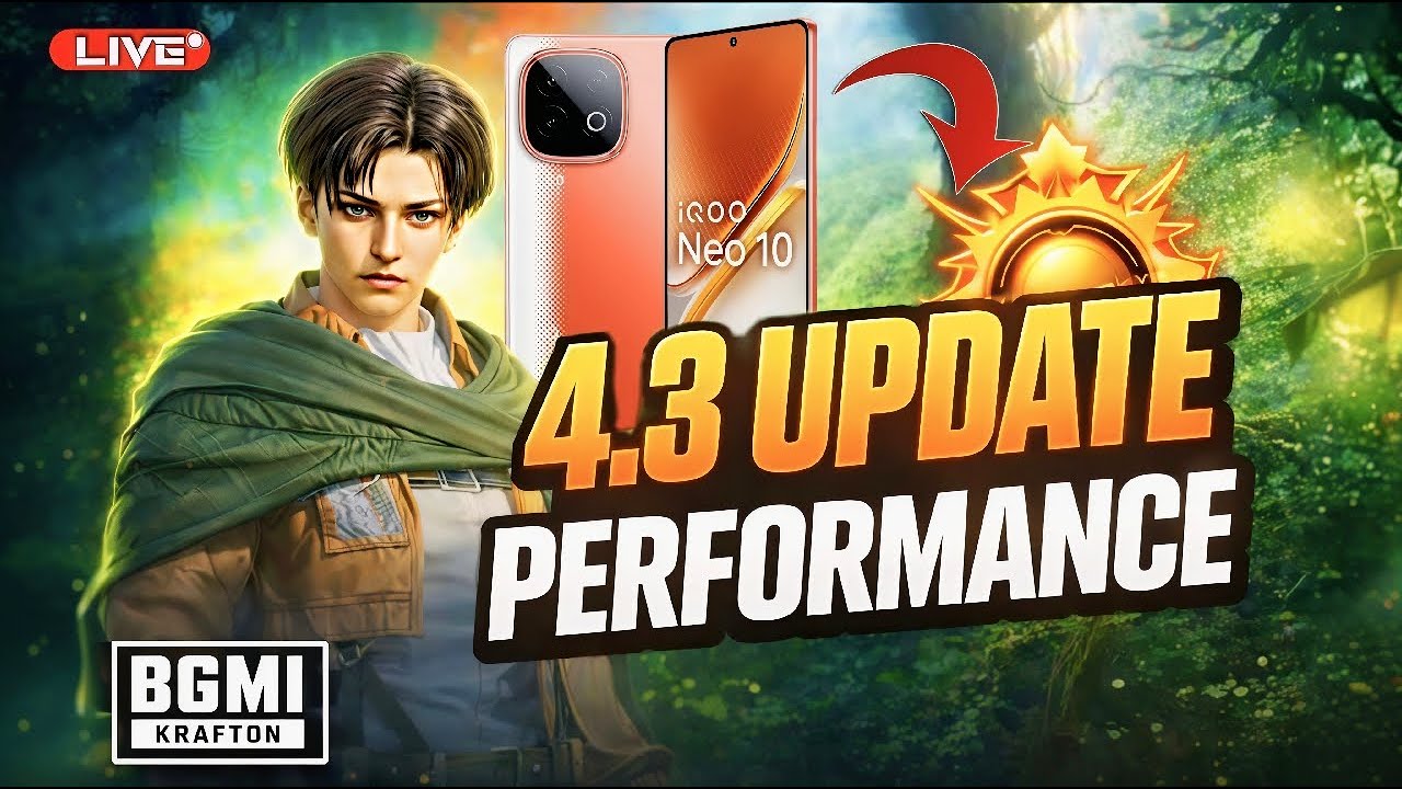 FINALLY BGMI 4.3 UPDATE IS HERE😍 ! IQOO NEO 10 120 FPS PERFORMENCE TEST🔥 WITH FPS MITER | #BGMI