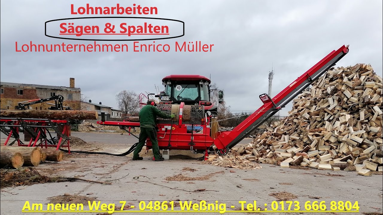 Mobile Brennholzaufbereitung || Case 95A & KRPAN CS 240 Säge Spaltautomat im Einsatz🪵