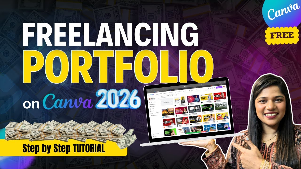 How to make a Freelancing Portfolio on Canva Free | Easy Portfolio Design for your Business