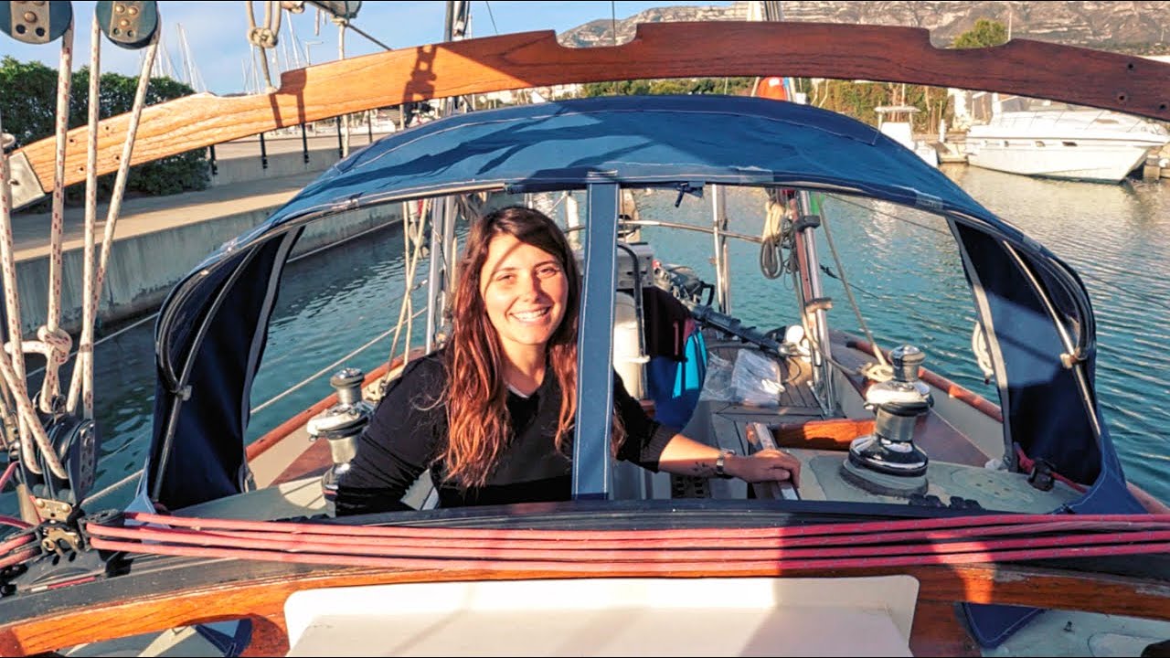 42] DIY BOAT CANVAS: Replacing The Spray Dodger, Sail Pack & Bimini On A Sailboat | Sailing Skua