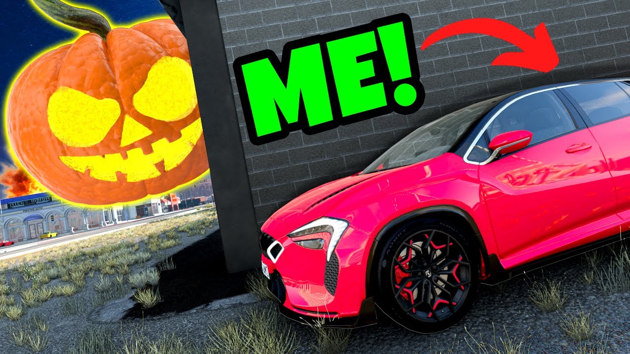 Car Hide and Seek With Laser Drones is Terrifying in BeamNG Drive Mods!