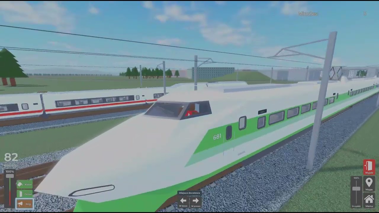 Roblox - prowadzenie pociagu (Roblox - Driving a Train, 로블록스 기차 운전)
