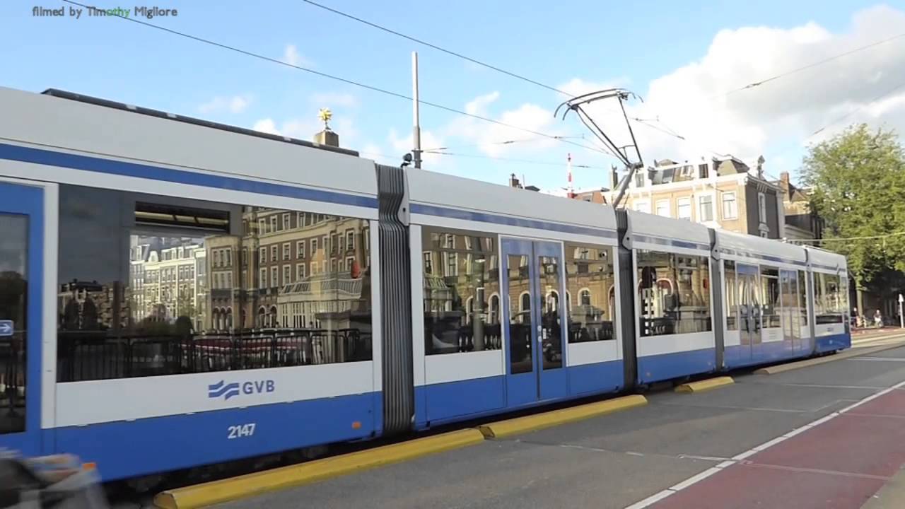 Trams in Amsterdam, Netherlands