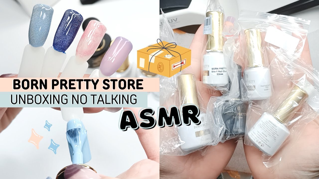 BORN PRETTY nuovi arrivi 📦 ASMR unboxing no talking | watercolor base, omnipotent magnetic cat eye