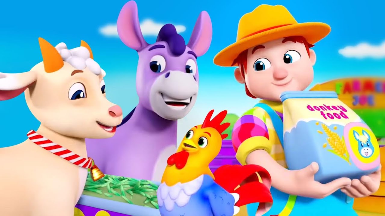 Old Farmer Joe Had A Farm, Animal Sound Song + More Nursery Rhymes for Kids