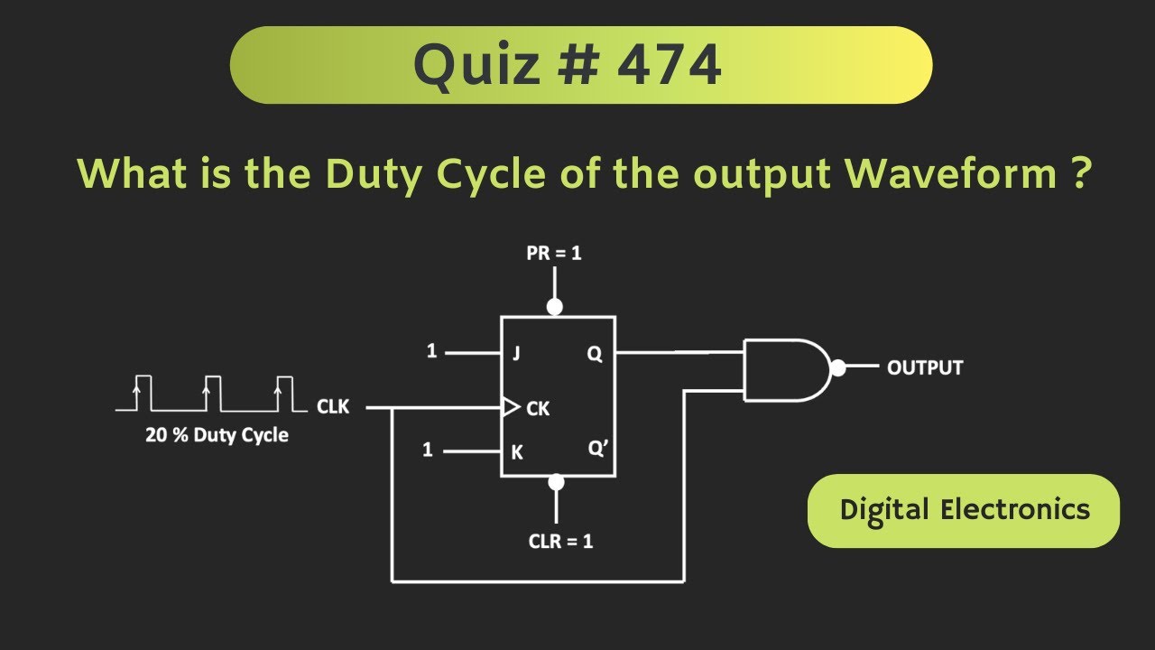 JK Flip-Flop Solved Problem (Digital Electronics) | Quiz # 474