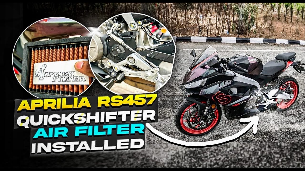 India's First Aprilia RS457 with Quickshifter and Sprint Air Filter
