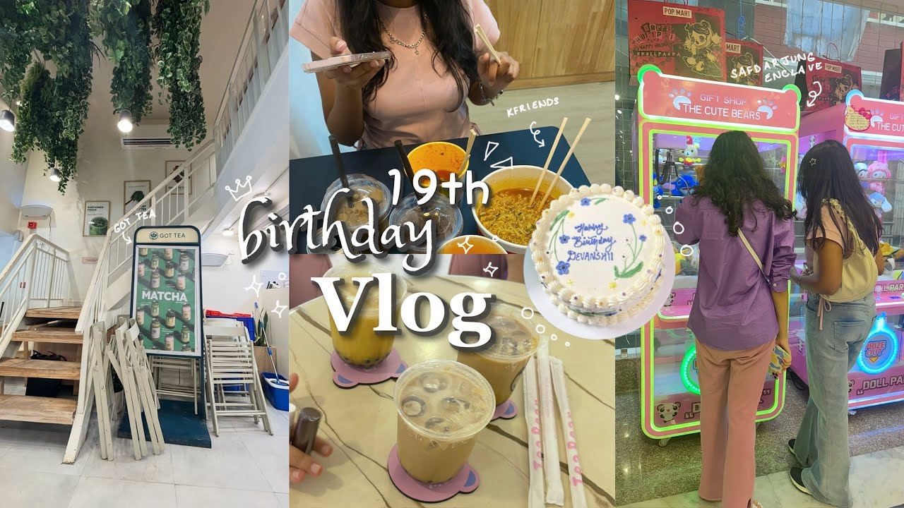 my 19th birthday vlog🎂 safdarjung enclave, knma workshop, lotus temple & first few days of clg