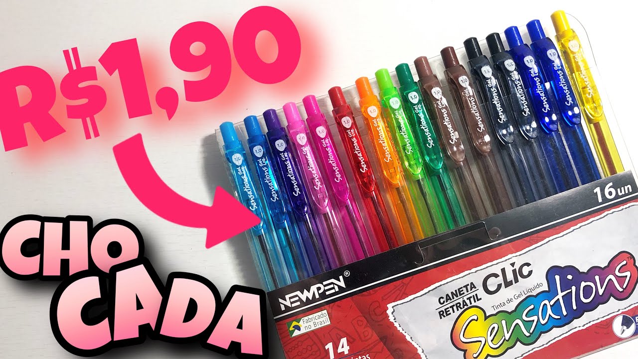 Testei uma caneta em gel de R$1,90 e estou CHOCADA!!!