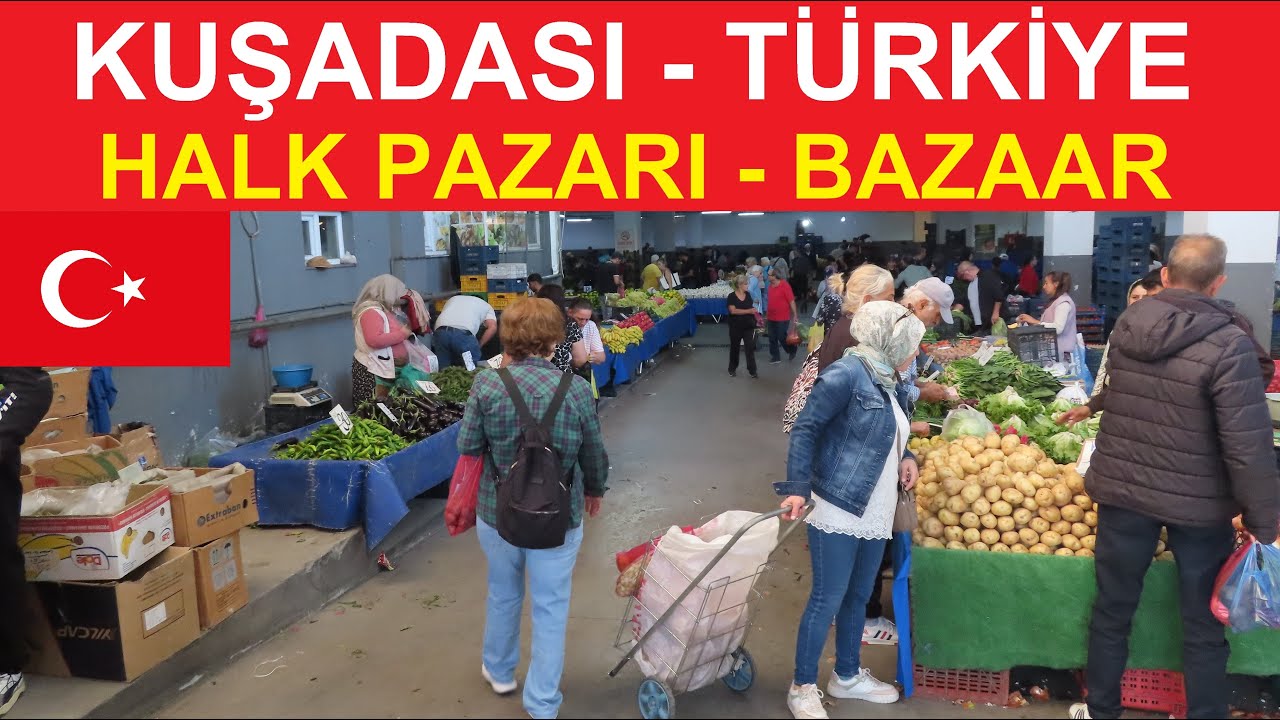 🇹🇷 KUSADASI - BAZAAR - FARMERS MARKET - TURKIYE TURKEI TURQUIE ТУРЦИЯ