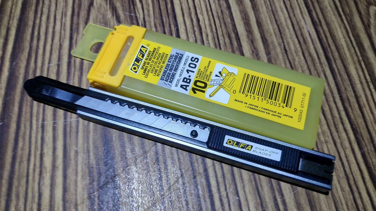 OLFA LIMITED SK LTD-05 9mm snap-off utility knife and OLFA AB-10S 9mm stainless steel spare blades