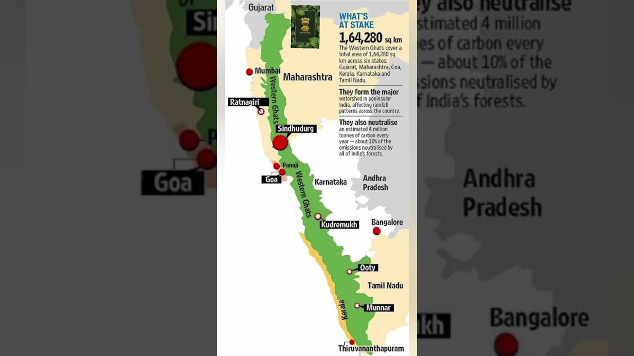 WESTERN GHAT IN MAP