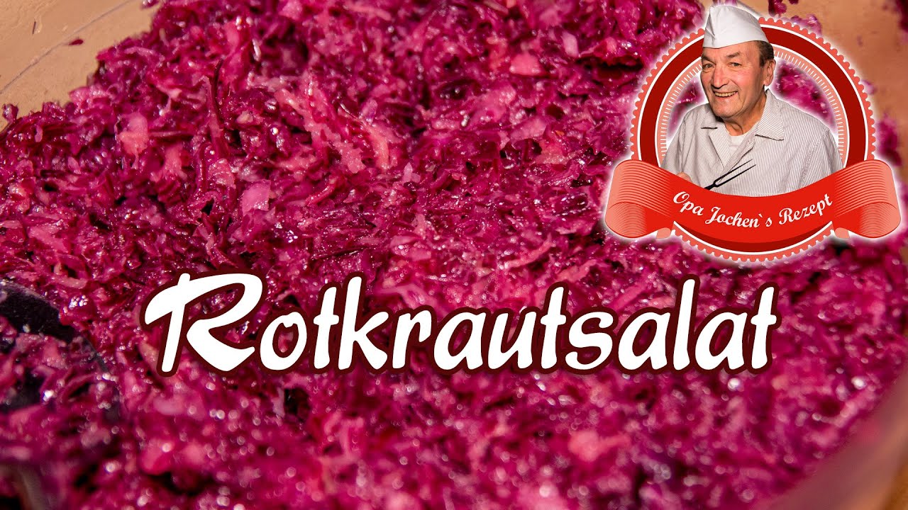 Rotkrautsalat selber machen - Rotkohlsalat mit Apfel und Zwiebel nach Opa Jochens Rezept