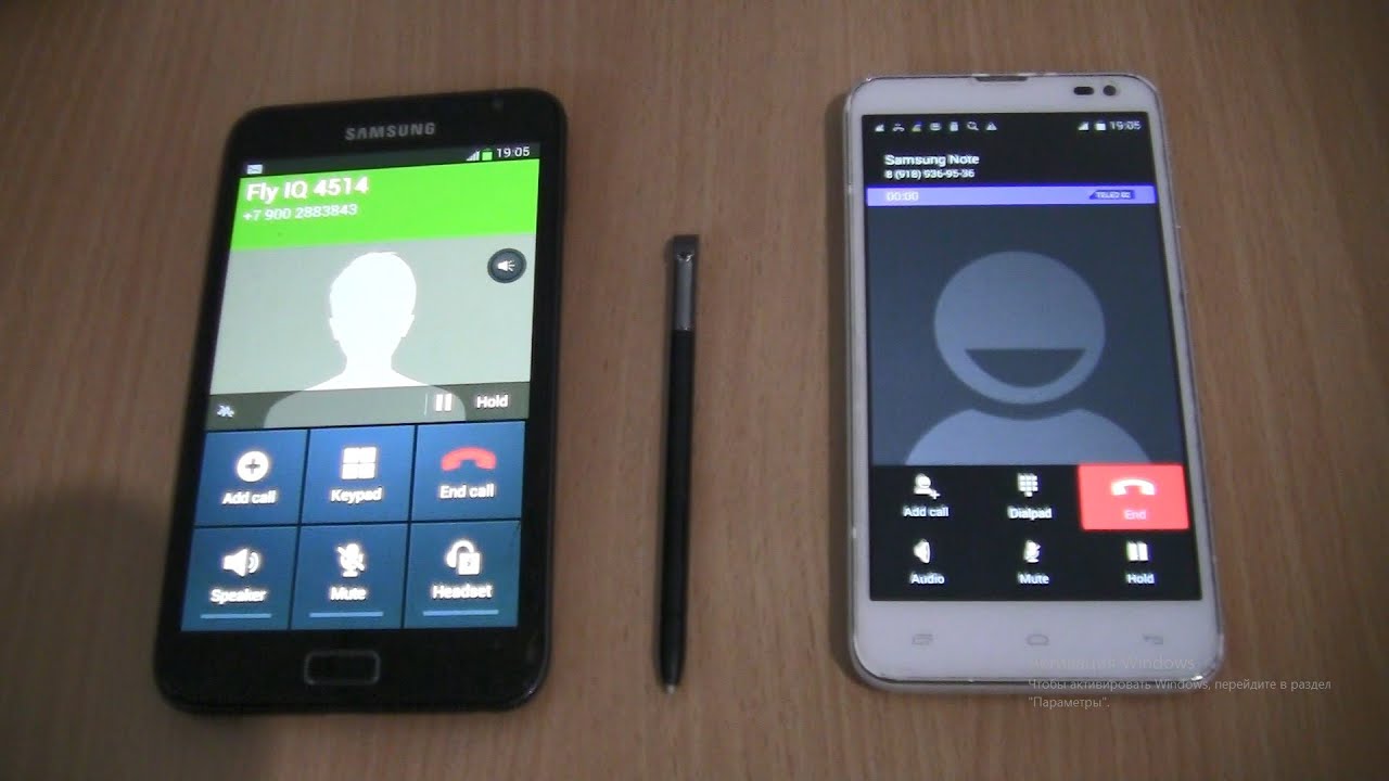 Over the Horizon Incoming & Outgoing call at the Same Time Samsung Galaxy Note 1 stylus+Fly IQ4514