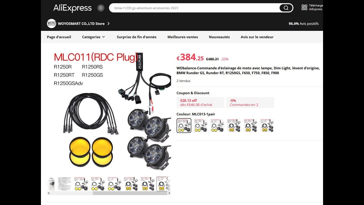 Je monte des feux Aliexpress sur ma GSA 1250