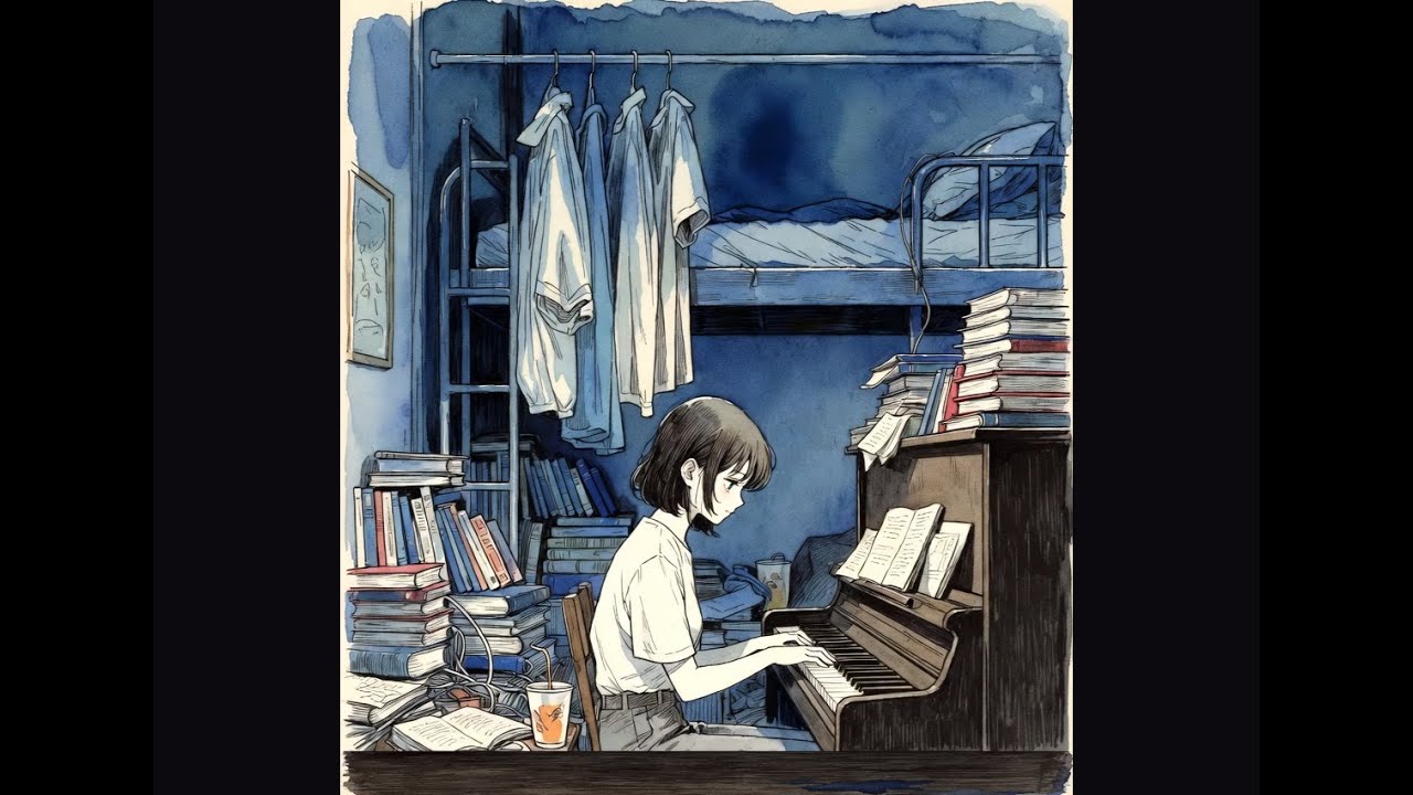 Blue x Lo-Fi x Piano Fragments | My first brushstroke with Lofi