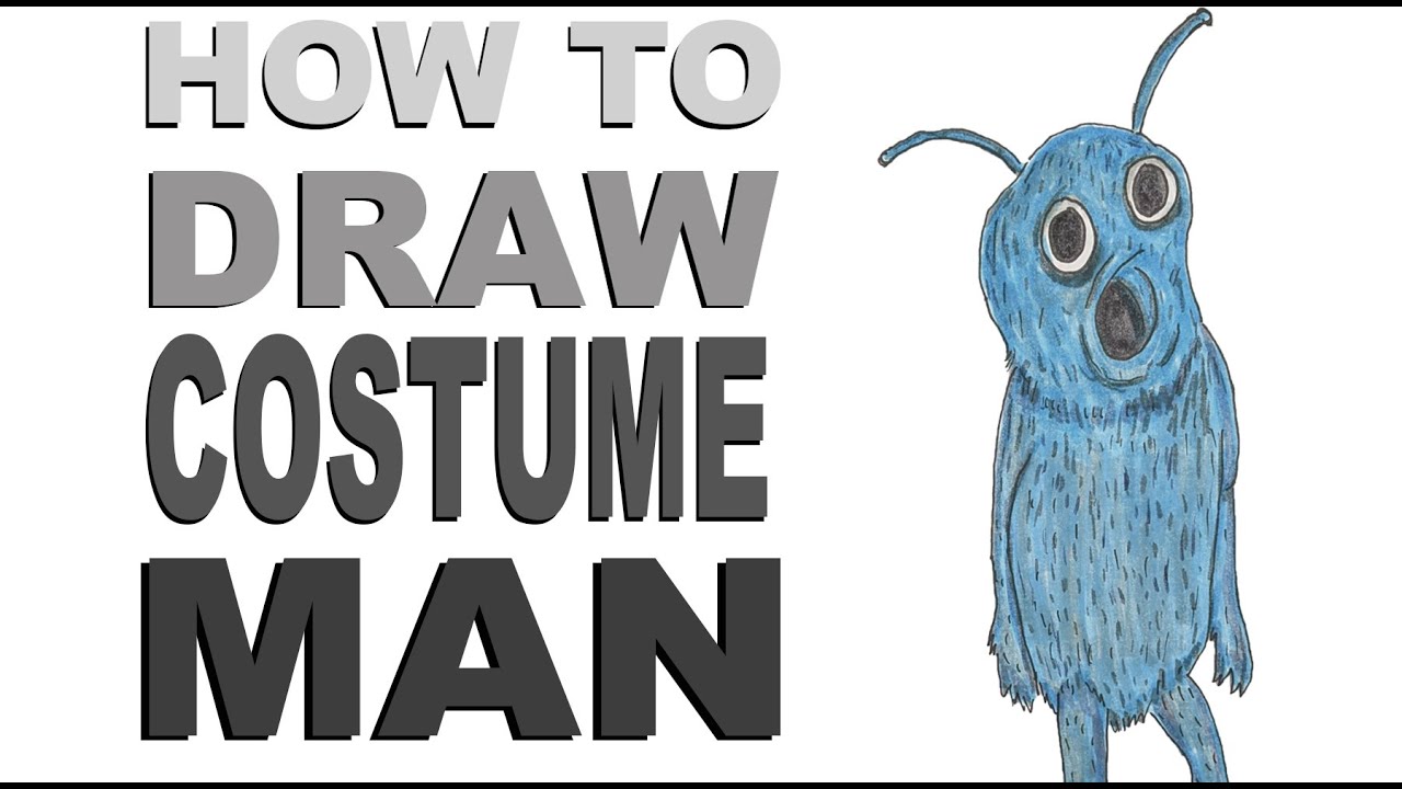 How to draw Costume Man (Trevor Henderson)