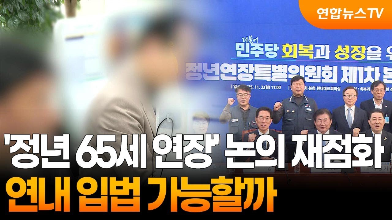 '정년 65세 연장' 논의 재점화&hellip;연내 입법 가능할까 / 연합뉴스TV (YonhapnewsTV)
