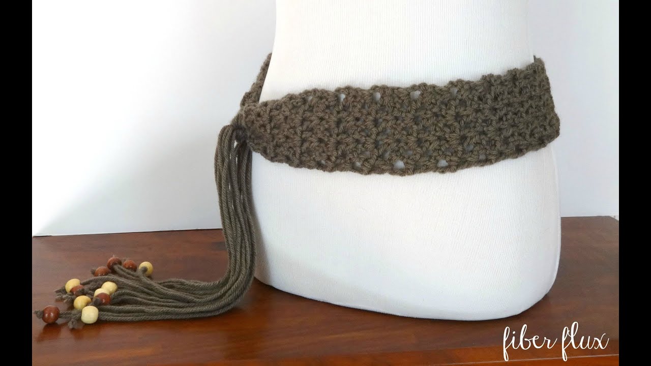 How To Crochet the Modern Taupe Belt