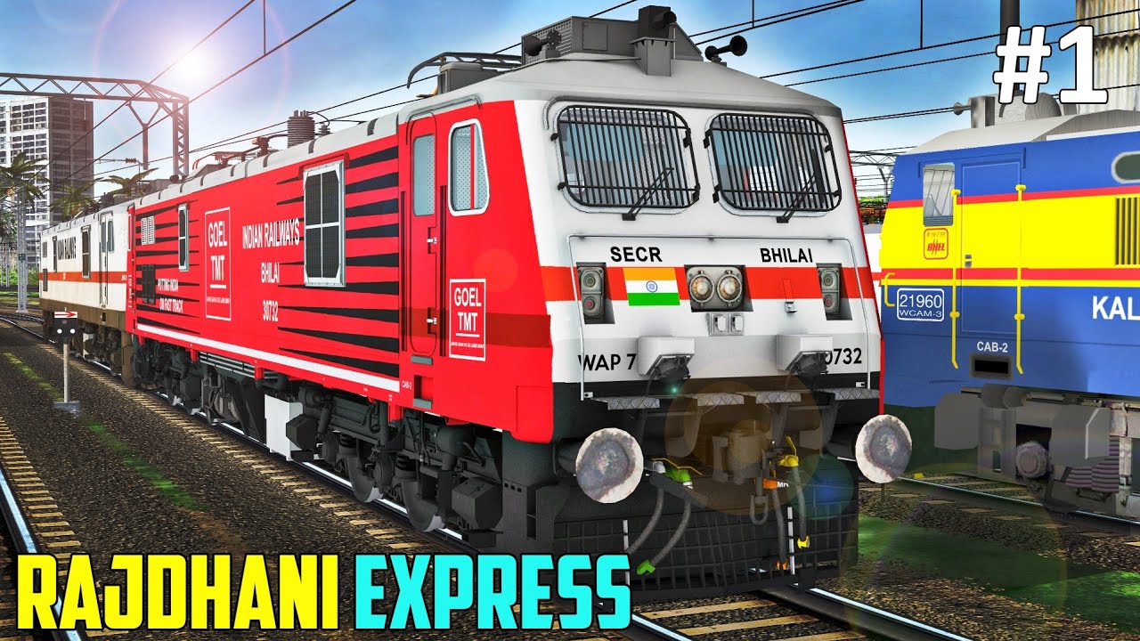CR Rajdhani Express in Train Simulator || COUPLING + PARALLEL RACE || PC FHD GAMEPLAY : IR-MSTS 🔥