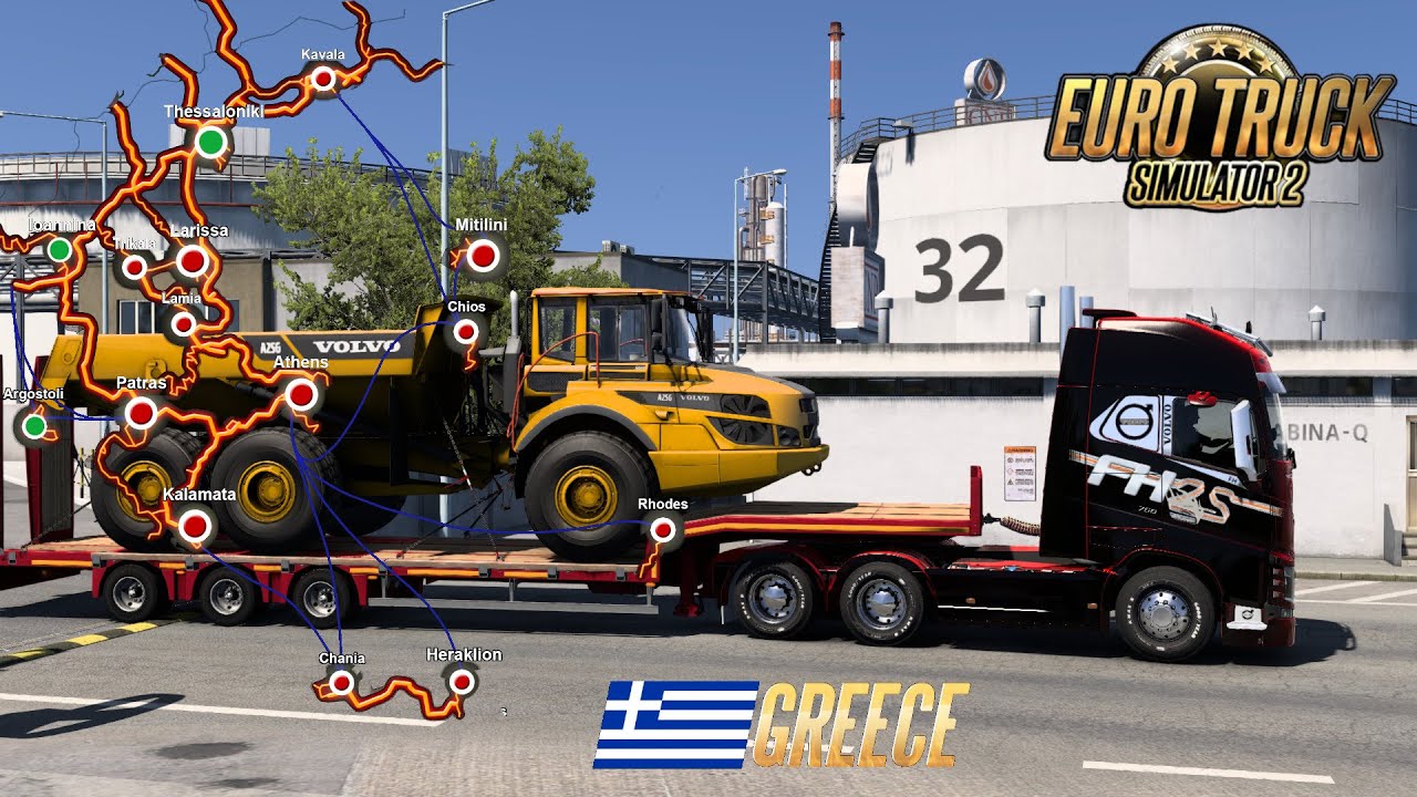 Euro Truck Simulator 2 Gameplay Greece DLC City Thessaloniki Θεσσαλονίκη #03/15 #games
