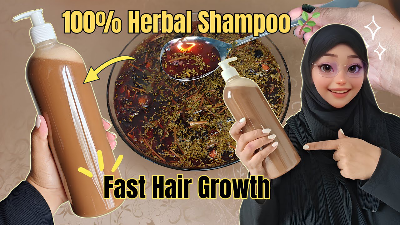 Homemade Herbal Shampoo for Hair Growth 🌿 | 100% Natural & Chemical Free