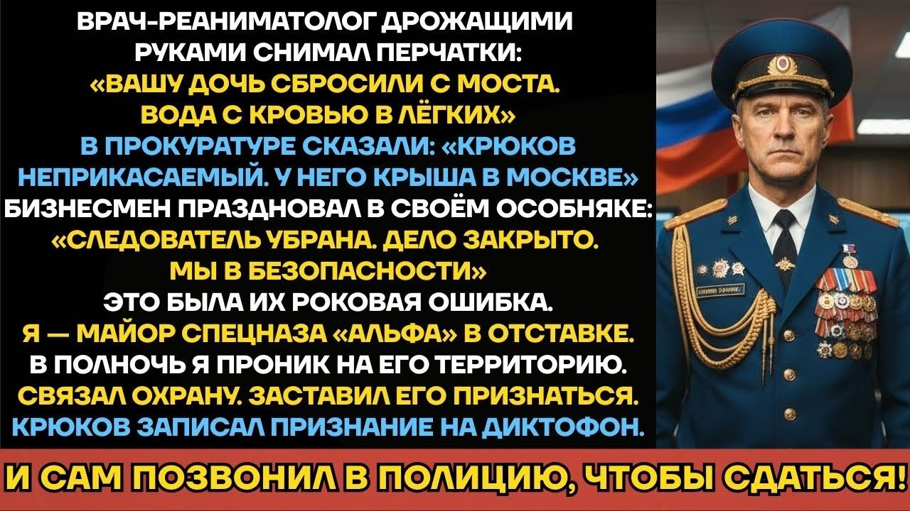 Бизнесмен Сбросил Следователя С Моста, Не Зная, Что Её Отец — Майор «Альфы»