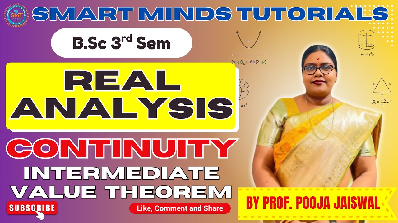 BSc 3rd Sem Real Analysis | Continuity & Intermediate Value Theorem Explained Clearly 📘