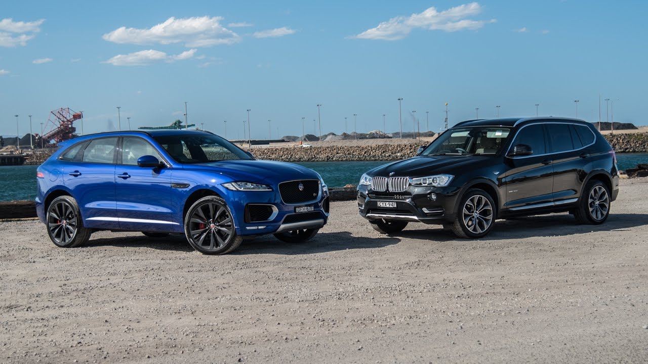 2016 Jaguar F-PACE 30d vs BMW X3 30d: 0-100km/h & engine sound comparison