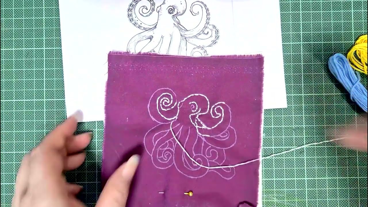 OCTOPUS PROJECT VOL 1: EPS 5 - Under the Sea Embroidery Book Project -  ASMR